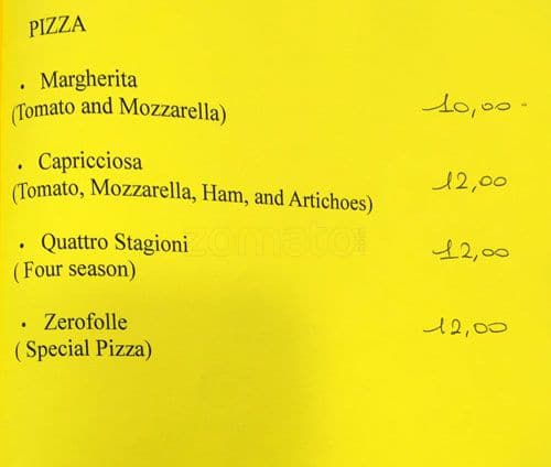 Menu di Zero Folle 
