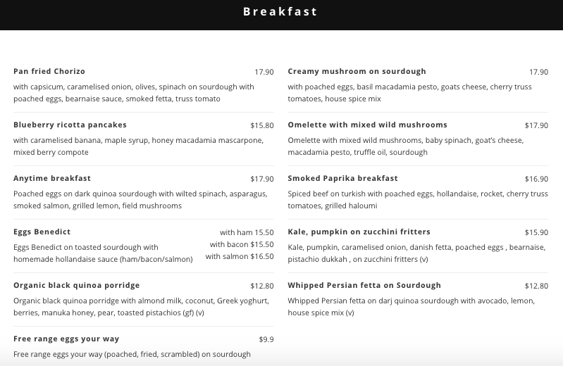 Smoked Paprika Menu, Menu for Smoked Paprika, Paddington, Brisbane