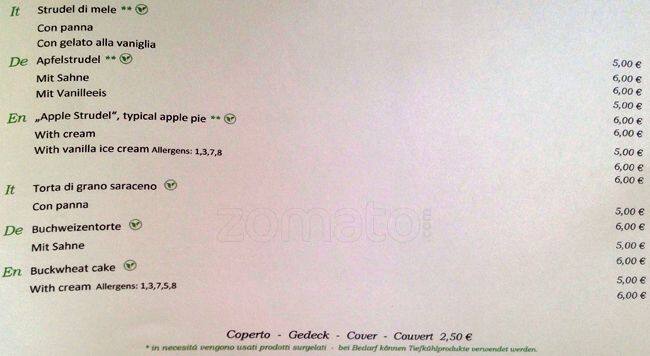 Menu di Delicious - Zum Rosenbaum 