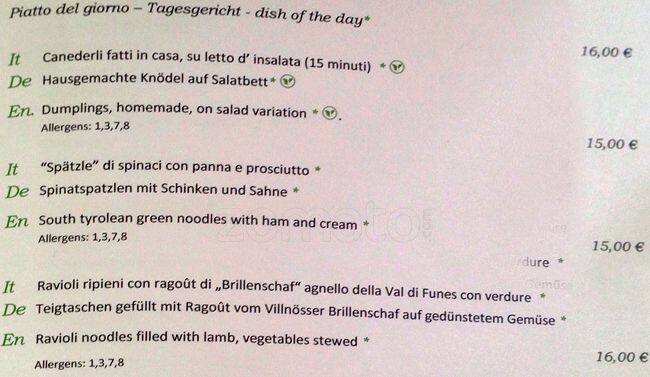 Menu di Delicious - Zum Rosenbaum 