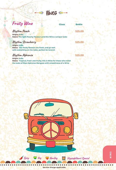 Hippie @ Heart menu