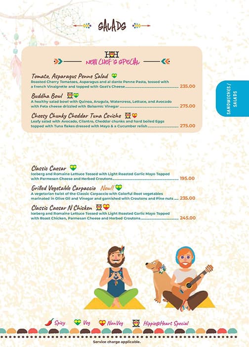 Hippie @ Heart menu