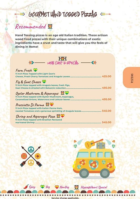 Hippie @ Heart menu