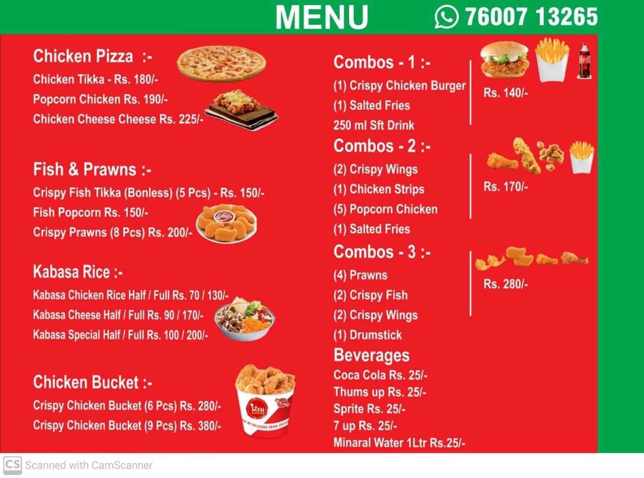 Menu at Milap Food Hub, Vadodara