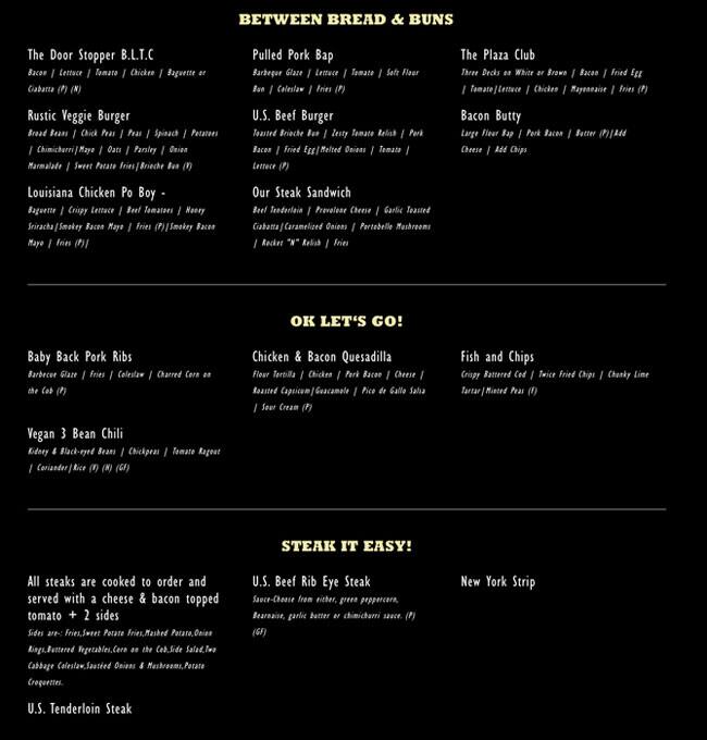 Menu at Speakeasy Bar & Restaurant, Dubai