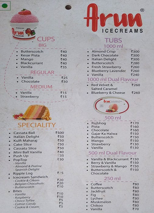 Arun Ice Creams, Trimulgherry order online - Zomato