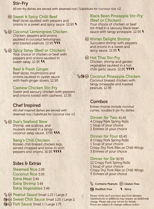 Bamboo Hut Menu, Menu for Bamboo Hut, Sylvan Lake, Sylvan Lake ...