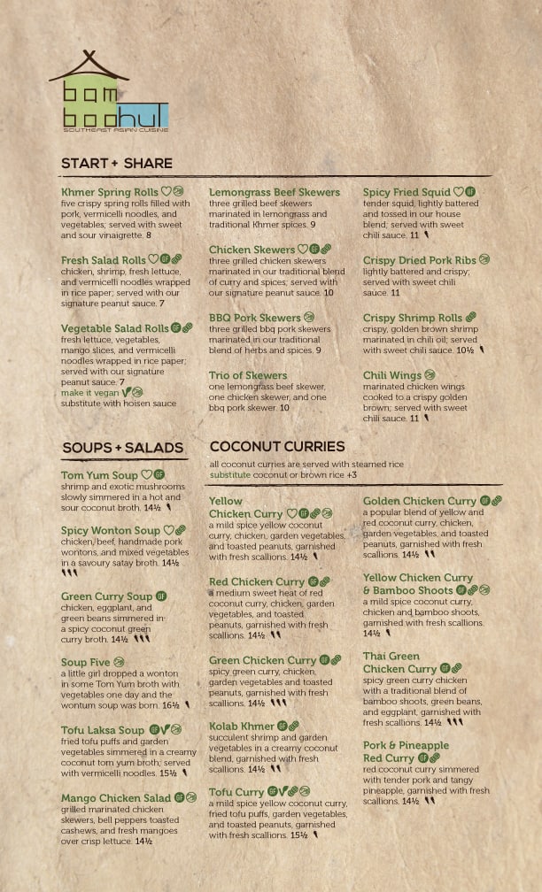  Bamboo  Hut Menu  Menu  for Bamboo  Hut Sylvan Lake Sylvan 