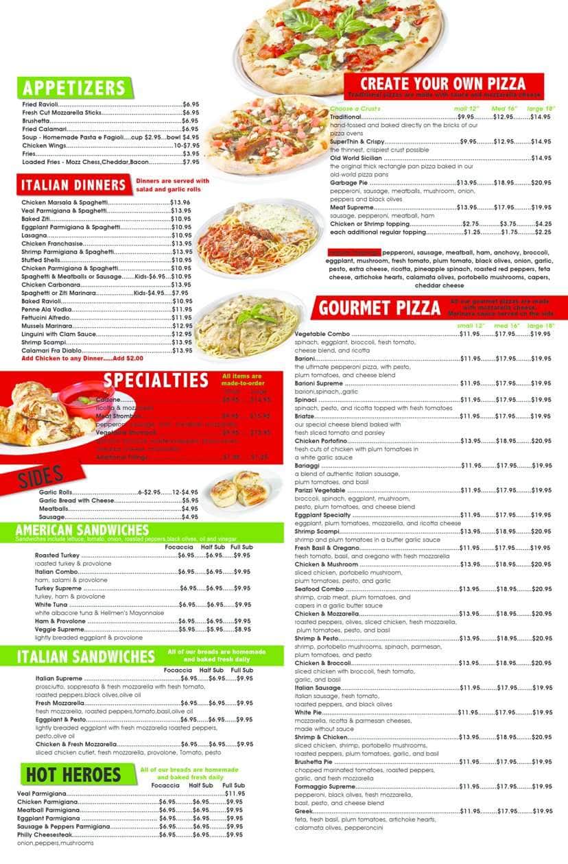Vito's Gourmet Pizza Menu Urbanspoon/Zomato