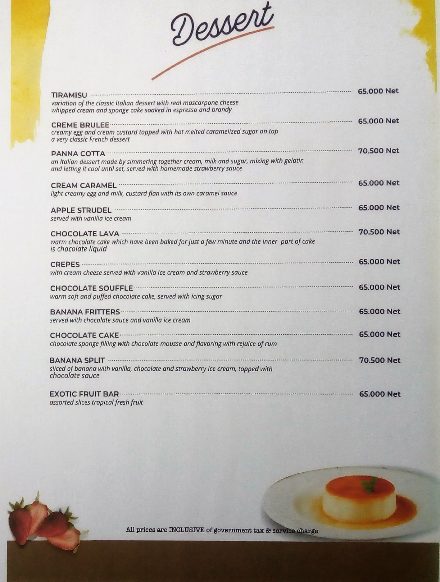 Carta de Mozzarella Restaurant & Bar, Mengwi, Jl. Dhyana Pura No.6