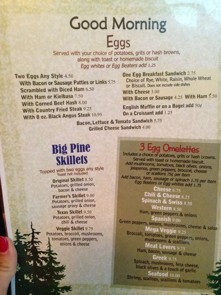 Big Pine Restaurant Menu, Menu for Big Pine Restaurant, Big Pine Key
