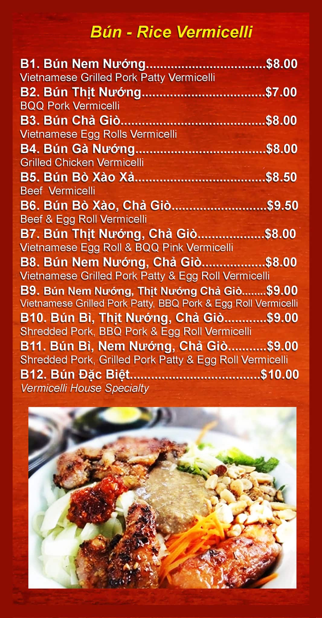 Menu at Pho 9 restaurant, Killeen, 921 W Veterans Memorial Blvd #101