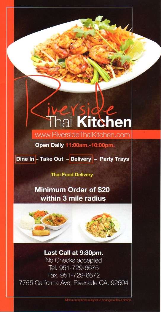 Riverside Thai Kitchen Menu Menu For Riverside Thai Kitchen Riverside   E064df516c035a30a38e59f647562dda 