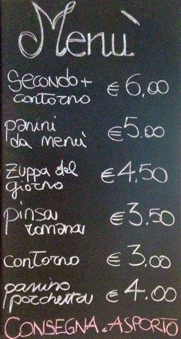 Menu di Monalda 