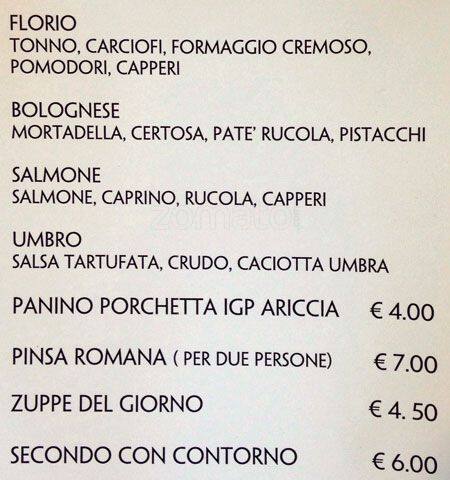 Menu di Monalda 