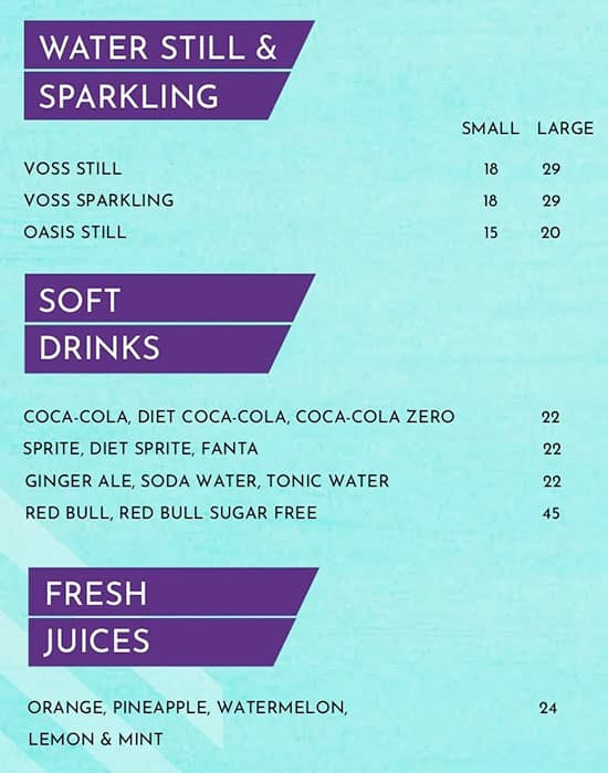 Menu at Malibu Deck Pool Bar, Dubai