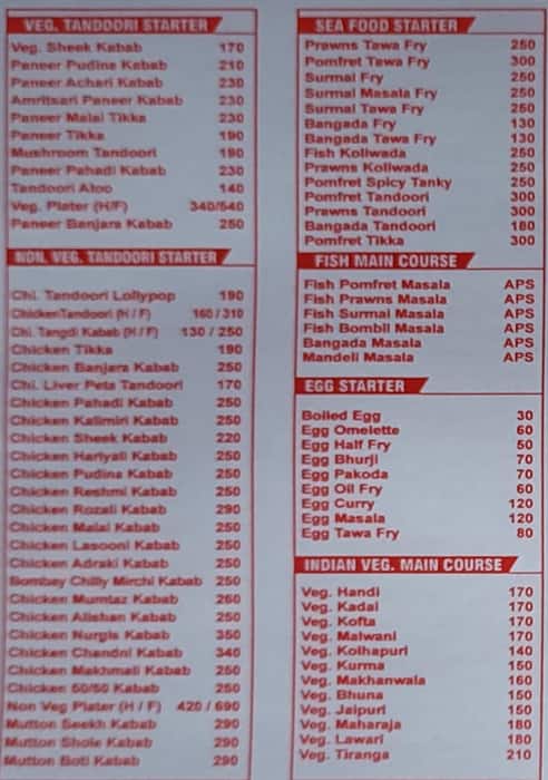 Menu of Hotel Good Food, Ambernath, Thane