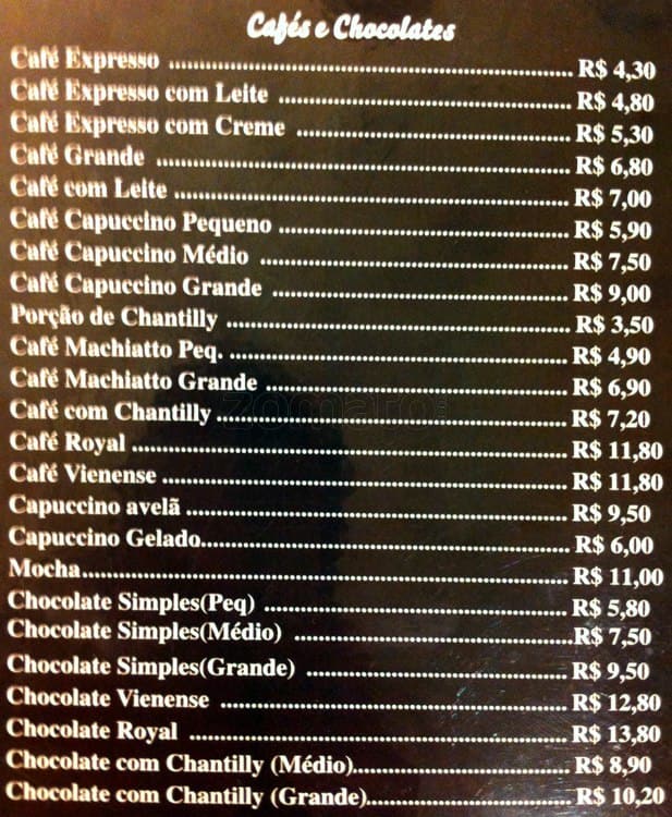 Martinica Café cardápio