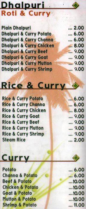 Timehri menu