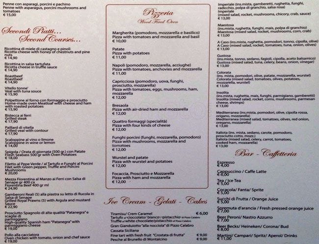 Menu di Le Bistrot Lounge Bar 