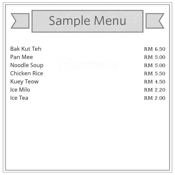 Sing Ong Kee Menu, Menu for Sing Ong Kee, Jinjang Utara, Kuala Lumpur ...