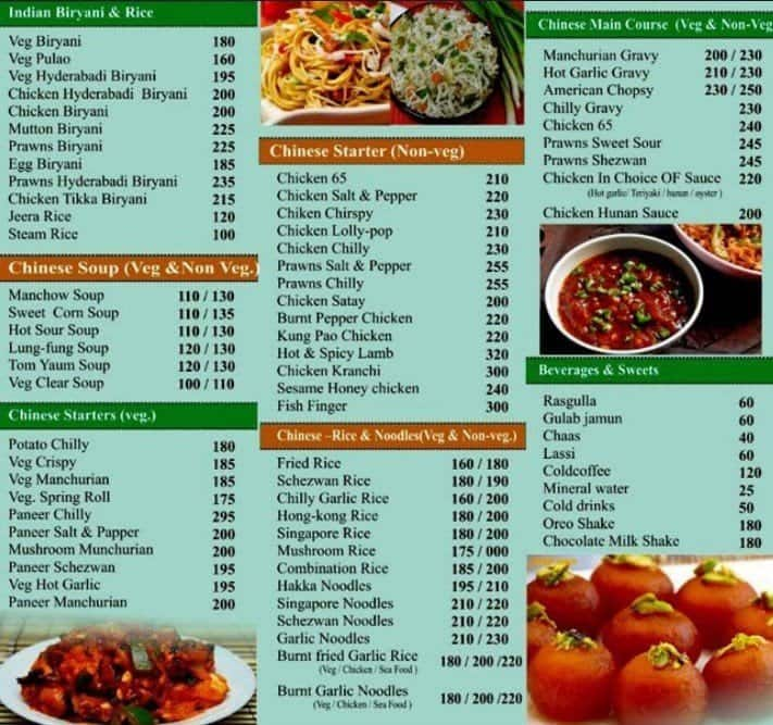 Menu of Chinese Tadka, Kandivali East, Mumbai