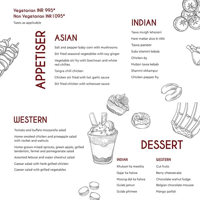 Amara -The Trident menu