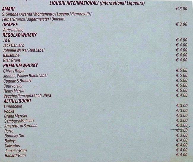 Menu di Taste Of India 