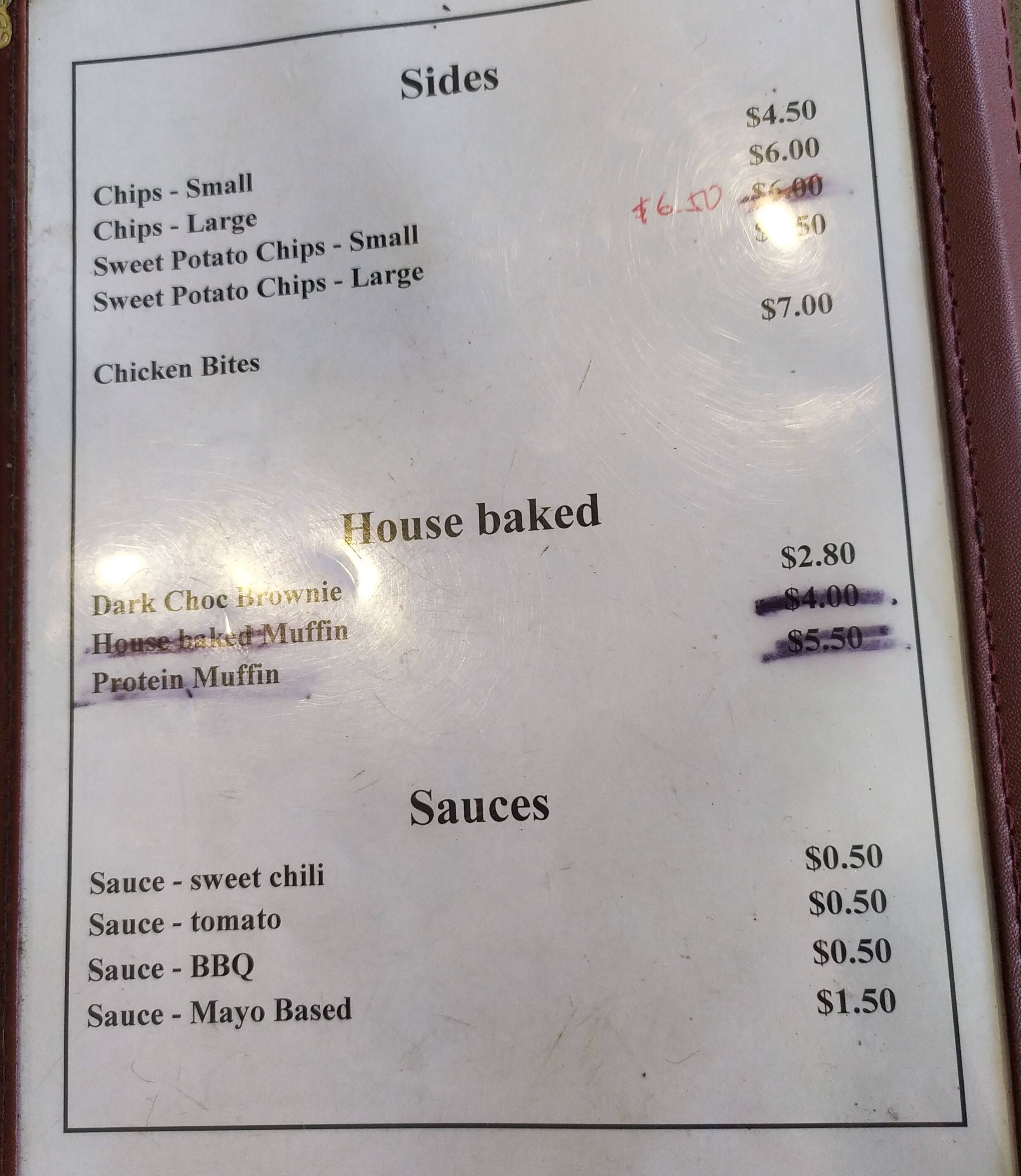 Menu at Cloris Gourmet restaurant, Botany