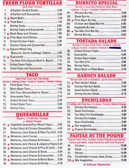 Taco Express Menu, Menu for Taco Express, GramercyFlatiron, New York