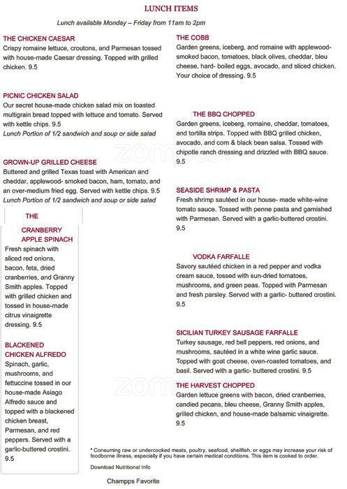 Carta de Champps