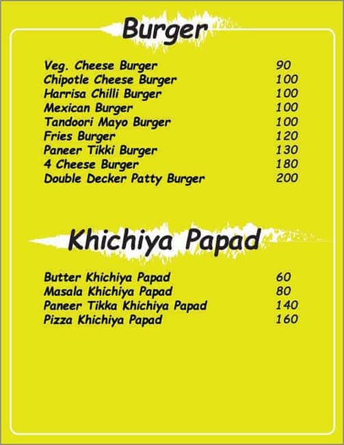 Menu of Cheezylious, Vasai, Mumbai