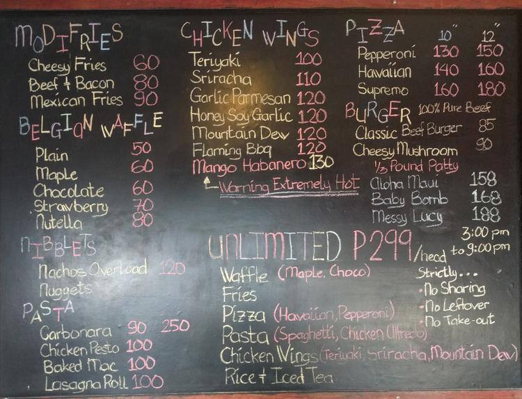 Menu at Nibbles and Blends Cafe, Caloocan