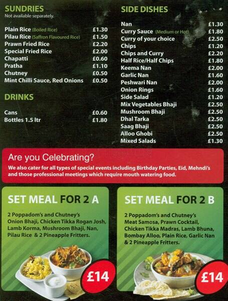 Raajas menu