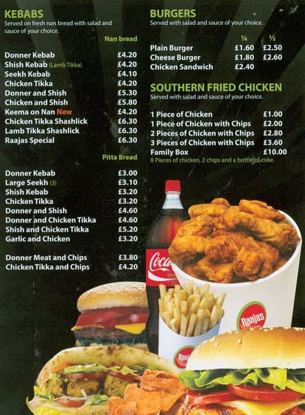 Raajas menu