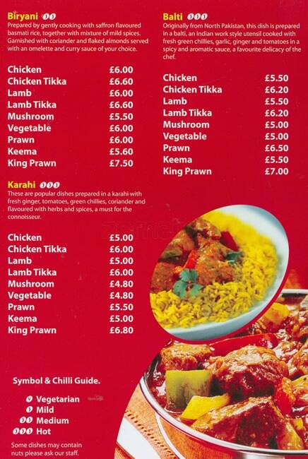 Raajas menu