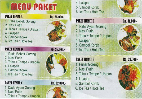 Bebek Goreng H Slamet Menu Menu Untuk Bebek Goreng H Slamet Jatisampurna Bekasi