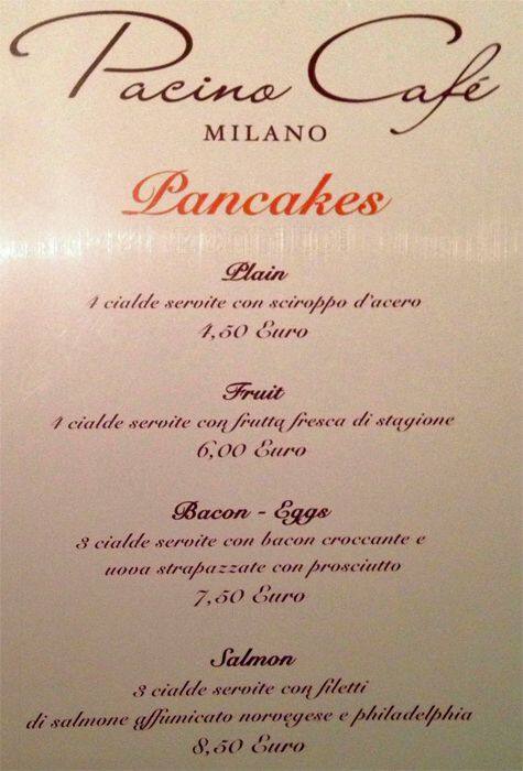 Menu di Pacino Cafè 