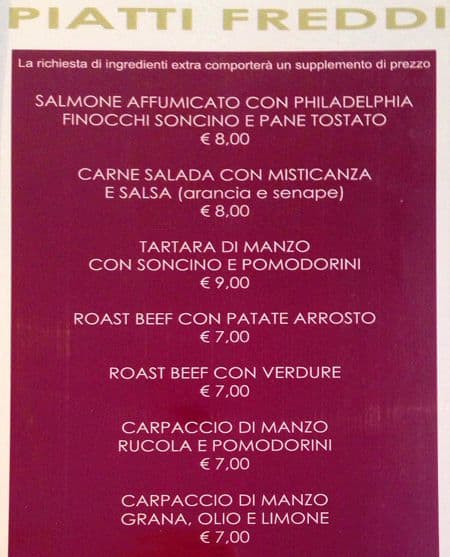 Menu di Pacino Cafè 