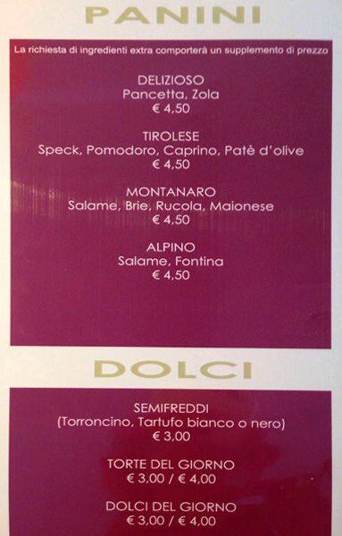 Menu di Pacino Cafè 