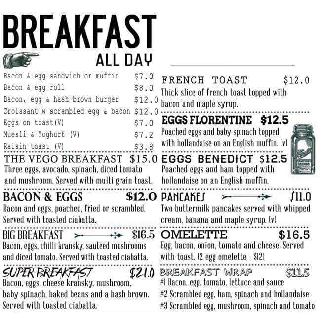 The Perfect Cup Cafe Menu, Menu for The Perfect Cup Cafe, West Lakes