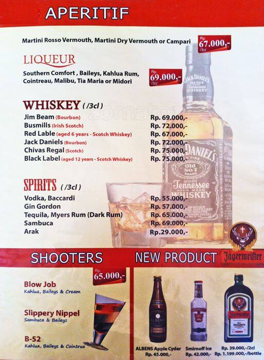 The Victory Menu, Menu for The Victory, Kuta, Bali Zomato Indonesia