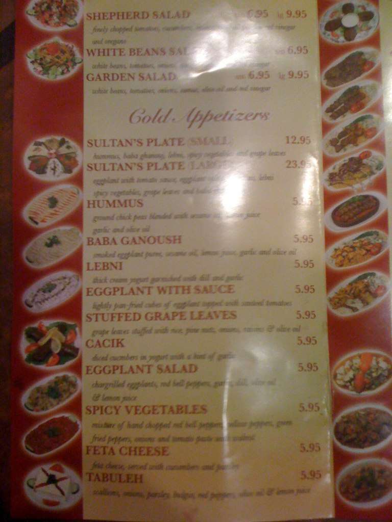 Turkish Kitchen menu