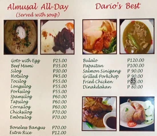 Dario's Grill Menu, Menu for Dario's Grill, Sampaloc, Manila - Zomato ...