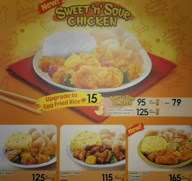 Menu at Chowking fast food, Parañaque, 6 Caltex Southbound Aseana