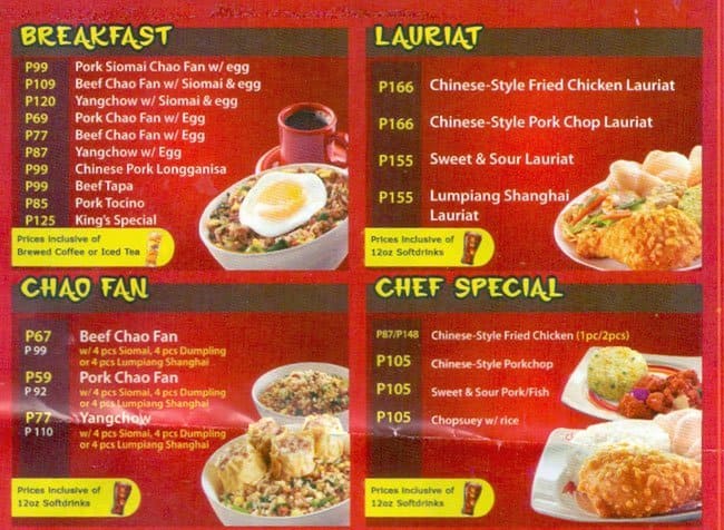 Chowking Menu, Menu for Chowking, Cubao, Quezon City - Zomato Philippines