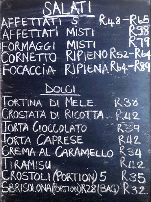 Pane E Vino Menu, Menu for Pane E Vino, Stellenbosch, Cape Town Zomato SA