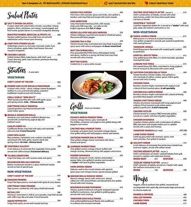 Salt Menu, Menu for Salt, Vadapalani, Chennai Zomato