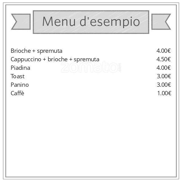 Menu di Pasticceria Speranza 