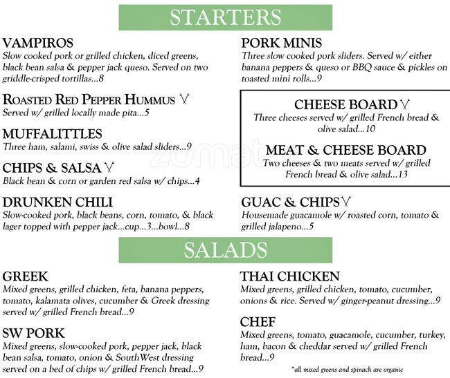 Menu at The Boardroom Pub and Grub, Fort Walton Beach